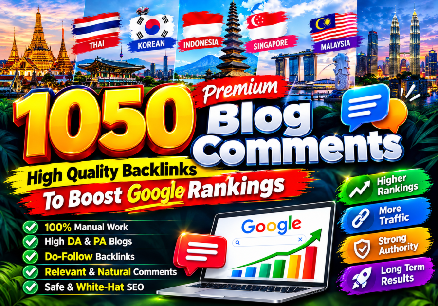 Premium 1050 Blog Comments High Quality Backlinks To Boost Google Rankings