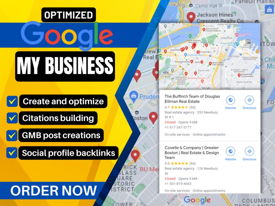 I will optimize your google my business listing for local seo gmb maps ranking