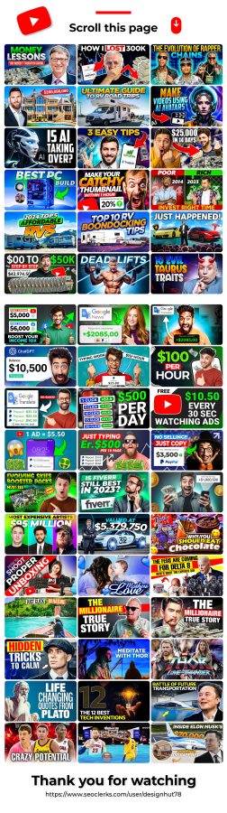 Professional Thumbnail Design Ever Best eye catchy & Clickbait thumbnail Design