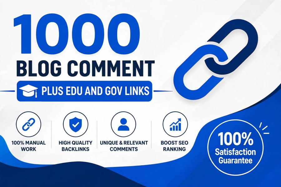 I will do 1000 Blog Comment Manual Dofollow Plus EDU and GOV Links