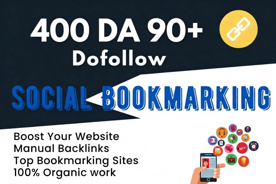 Top 400 DA90+ High Quality Manual Dofollow Hq Bookmarking Backlinks