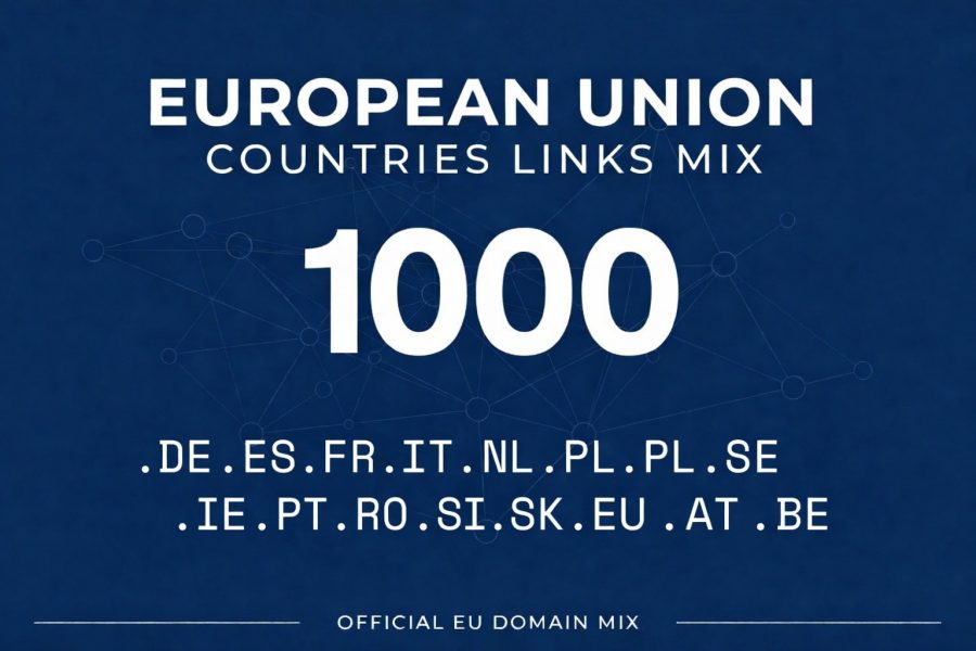 1000 EU Mixed Backlinks from European Union Based Domains