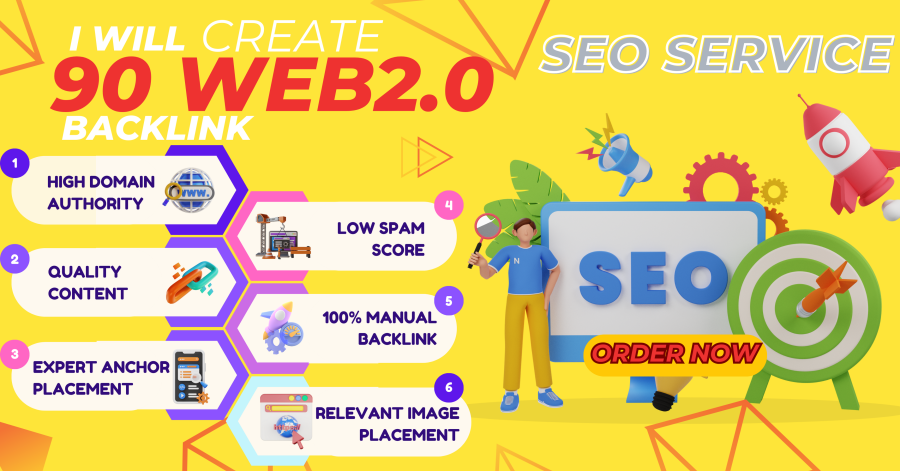 Dominate the Online Competition - Get 90 WEB 2.0 Backlinks from High Authority Sites!