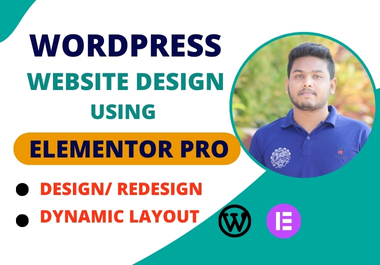 I will design, clone, redesign wordpress website with elementor or elementor pro