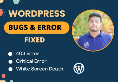  I will solve wordpress issues, wordpress error and wordpress bug fix