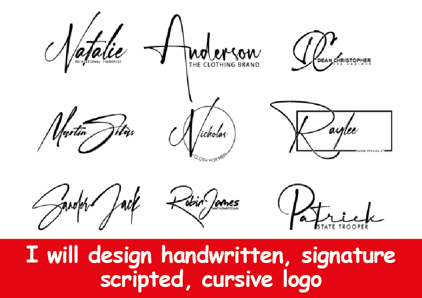 I will bespoke handwritten logo tailored for your brand identity