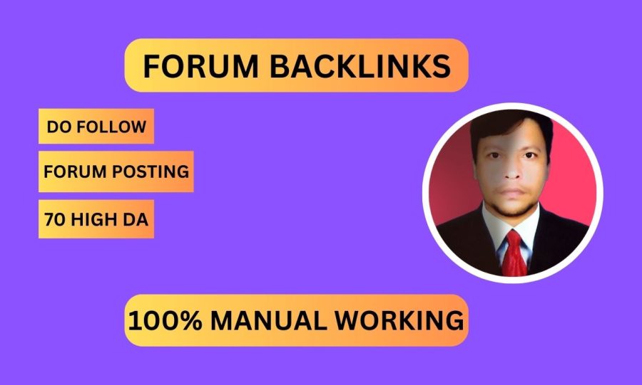 I will create 60 high-quality, do-follow forum post backlinks manually