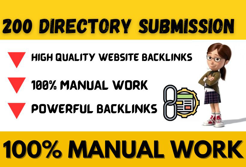  I will do Dofollow Premium Quality 200 Directory submission backlinks for Website