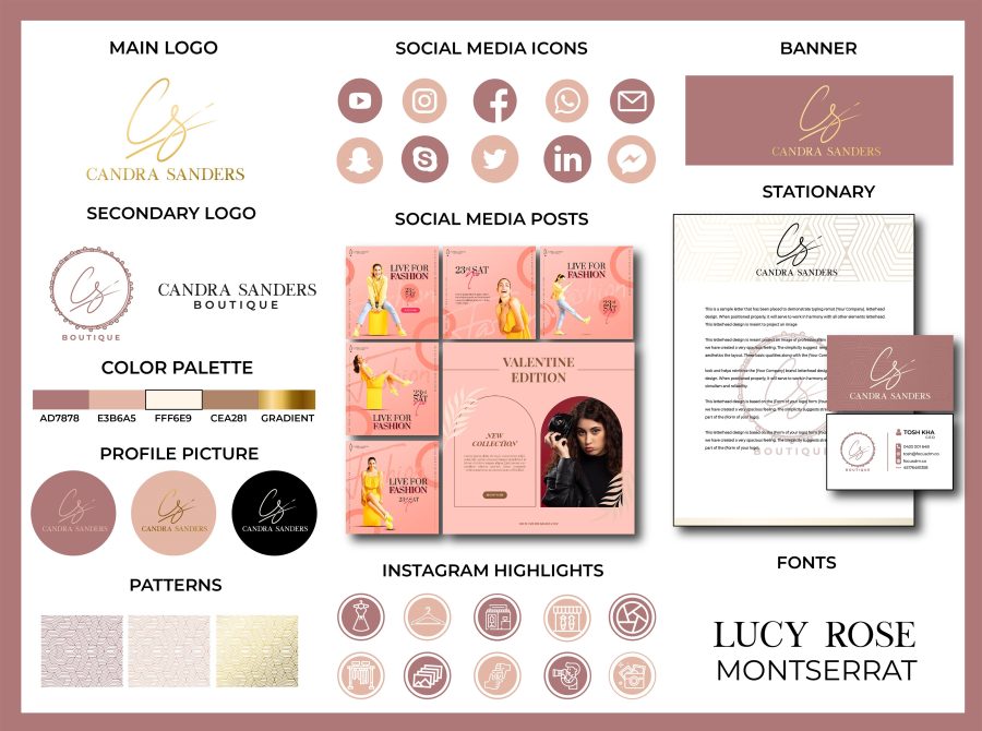 I will design luxury attractive signature logo and branding kits