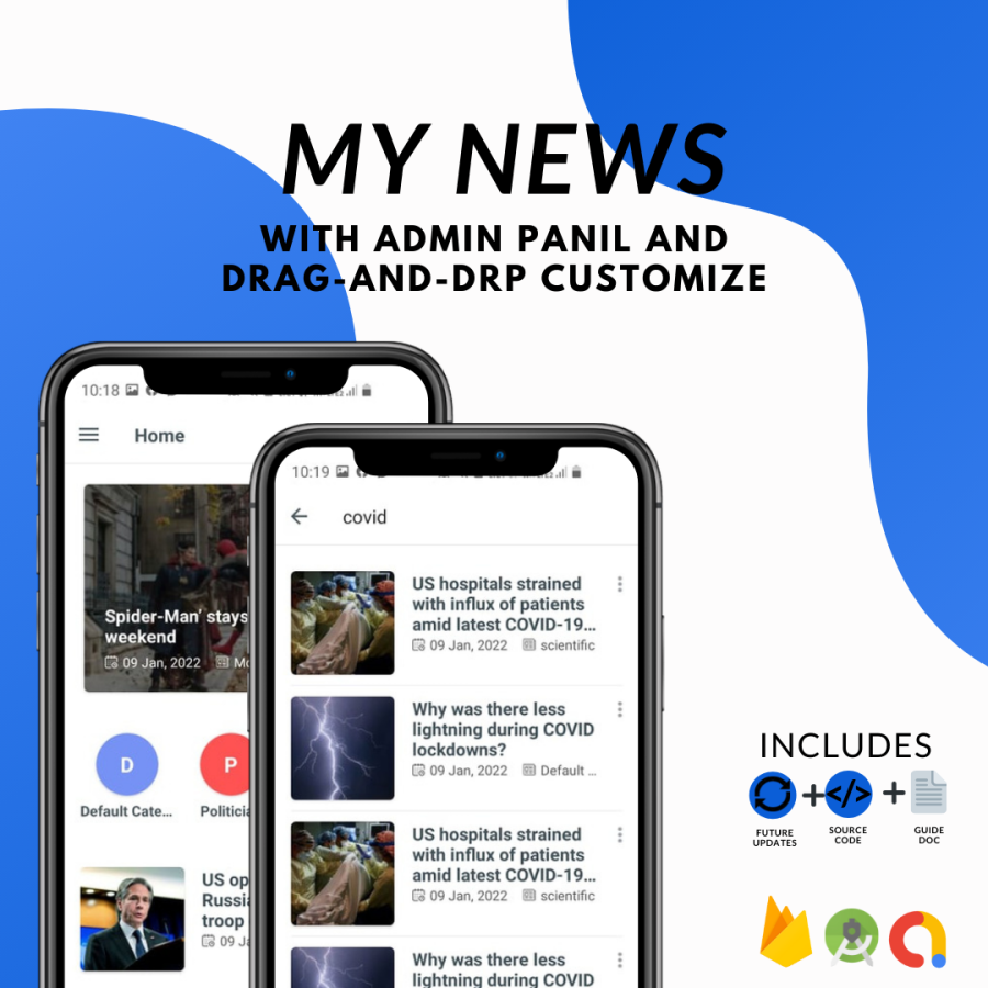 MyNews app - Android News App With Admin Panel (Web-admin-panel PHP .)