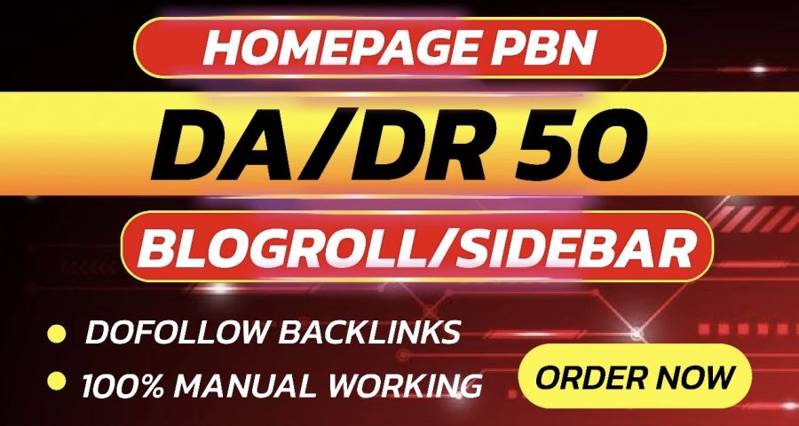 i will provide highly quality DA/DR50 10 pbn blogroll/sidebar 