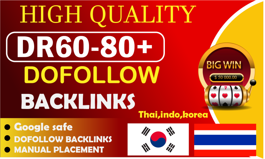  I will provide DR80 SEO dofollow backlinks for fast ranking..