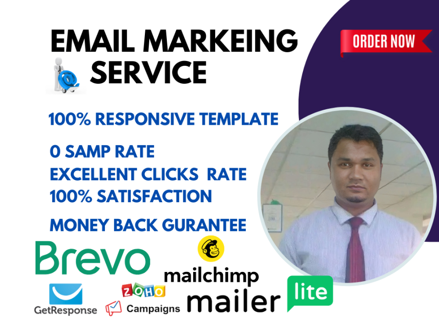I will Do 100% Email Marketing