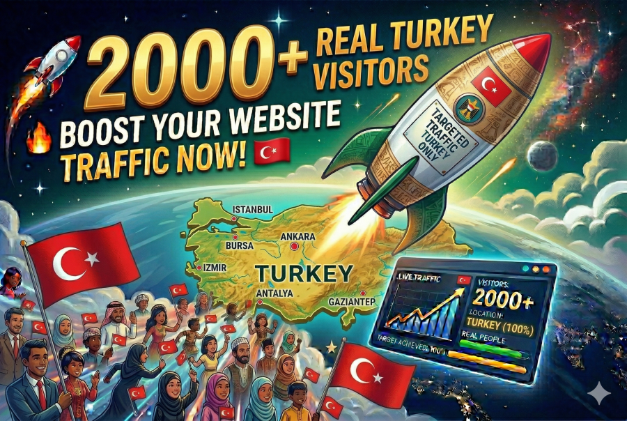 Get 12K Real Traffic Turkey Targeted Visitors