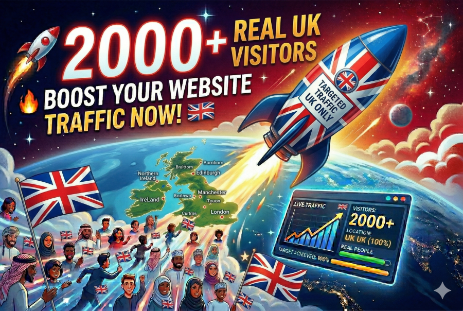 Get 12K Real Traffic UK Targeted Visitors