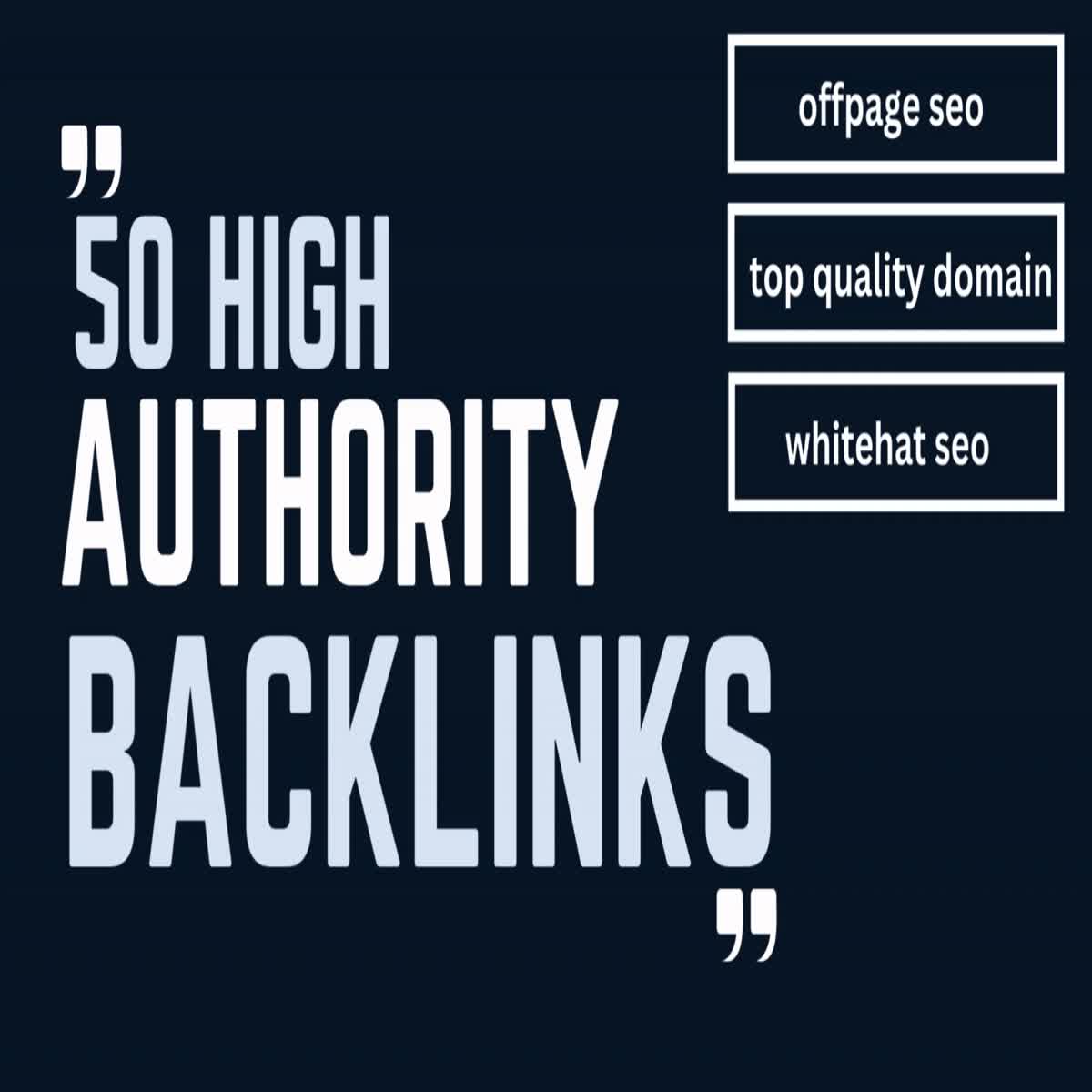 50 high authority SEO backlinks