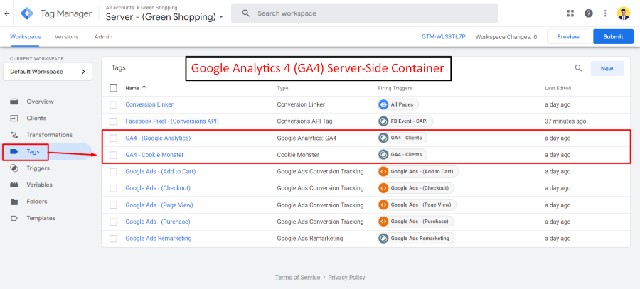 Setup Google Analytics 4, GA4 Enhanced Ecommerce Tracking, Server Side Tracking, Conversion Tracking