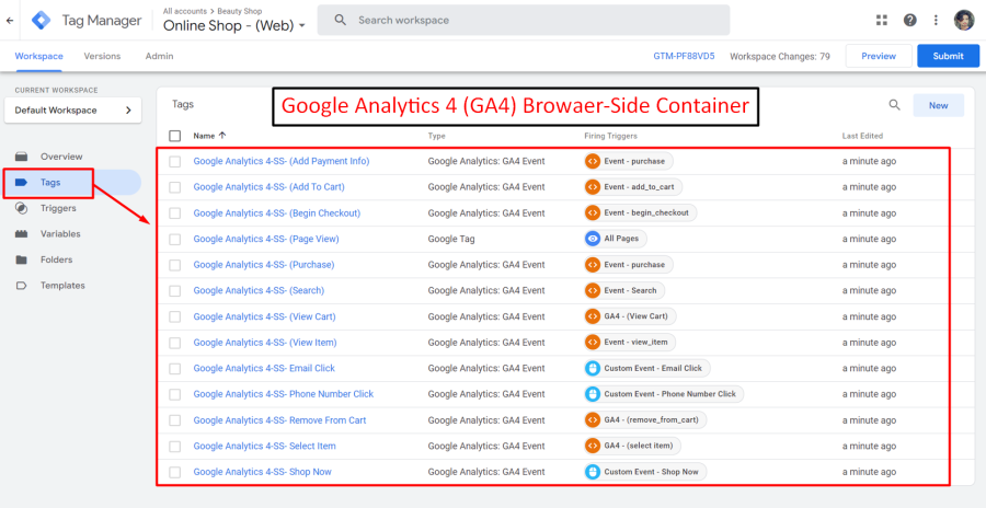 Setup Google Analytics 4, GA4 Enhanced Ecommerce Tracking, Server Side Tracking, Conversion Tracking