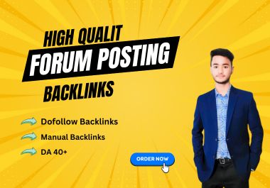 I will manually provide 60 HQ forum posting backlinks 