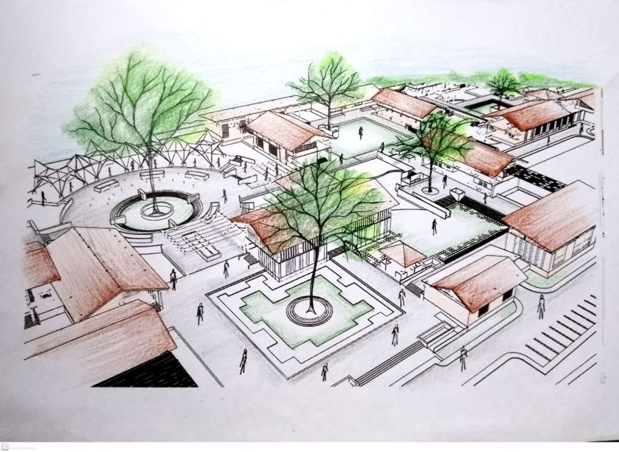 i will draw 2d floor plan with elevation sections
