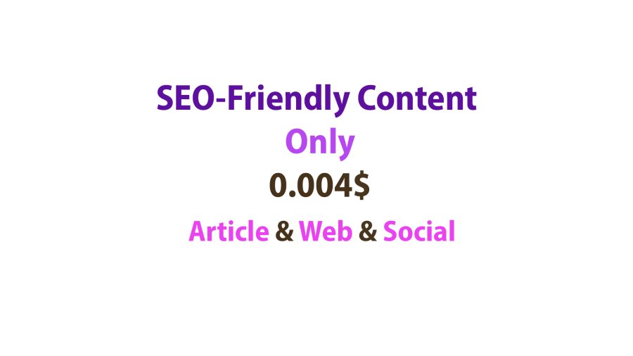 SEO Boosted content for Web and social 