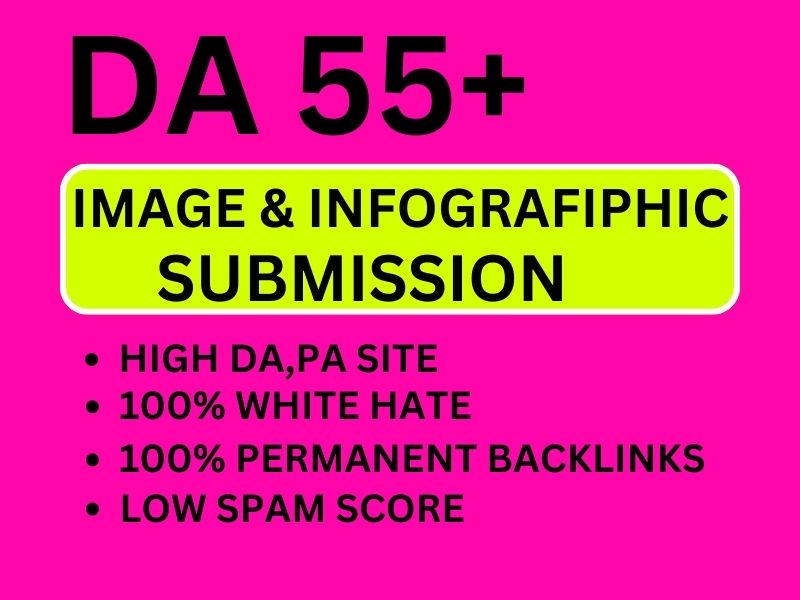  100 image or infographic submission backlinks from high domain authority PA sites.