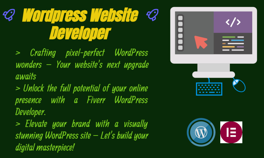 A designer and developer of your website through wordpress, code and with your requirements