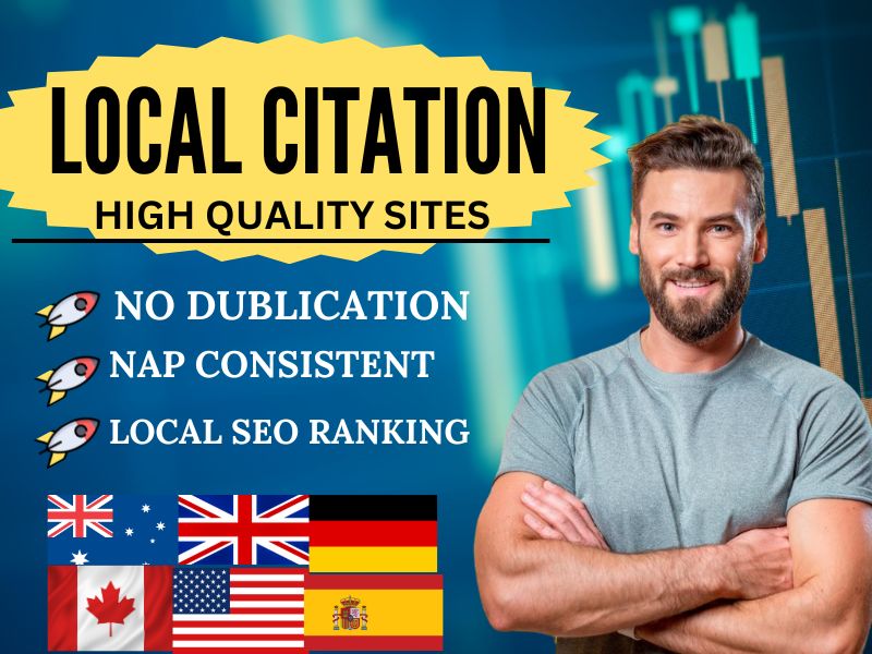I will provide 75 local citations for local seo and map ranking