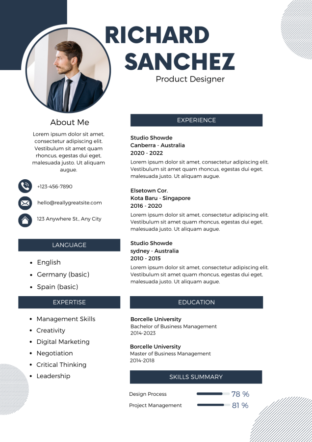 Creating Professional and designed CV 