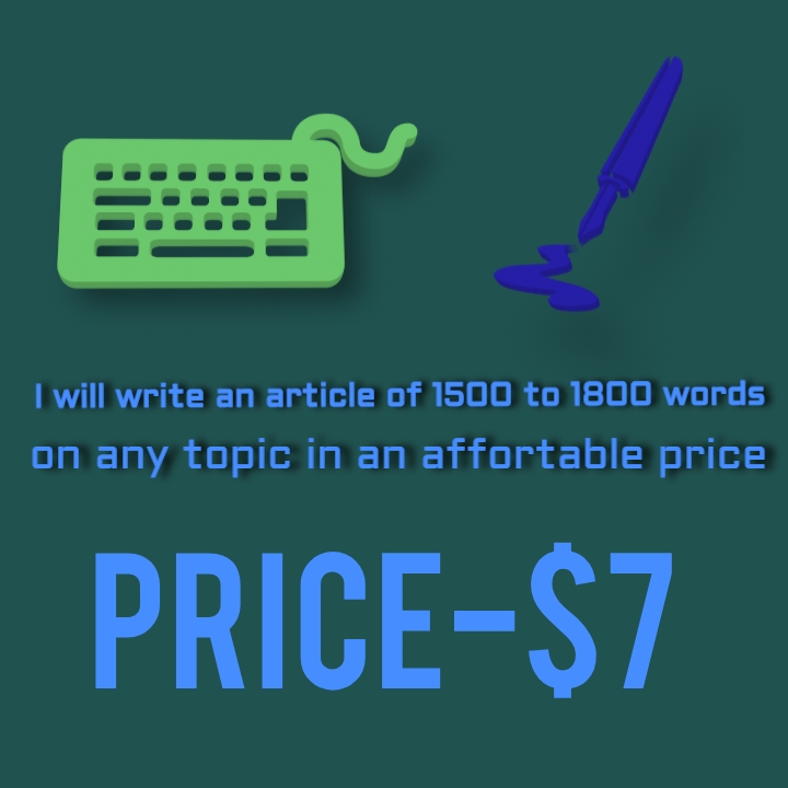 I will write an article on any topic in 1500 to 1800 words.