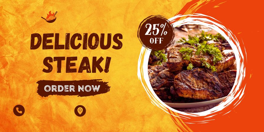 Beautiful Web Banner for Food Delivery Restaurant 