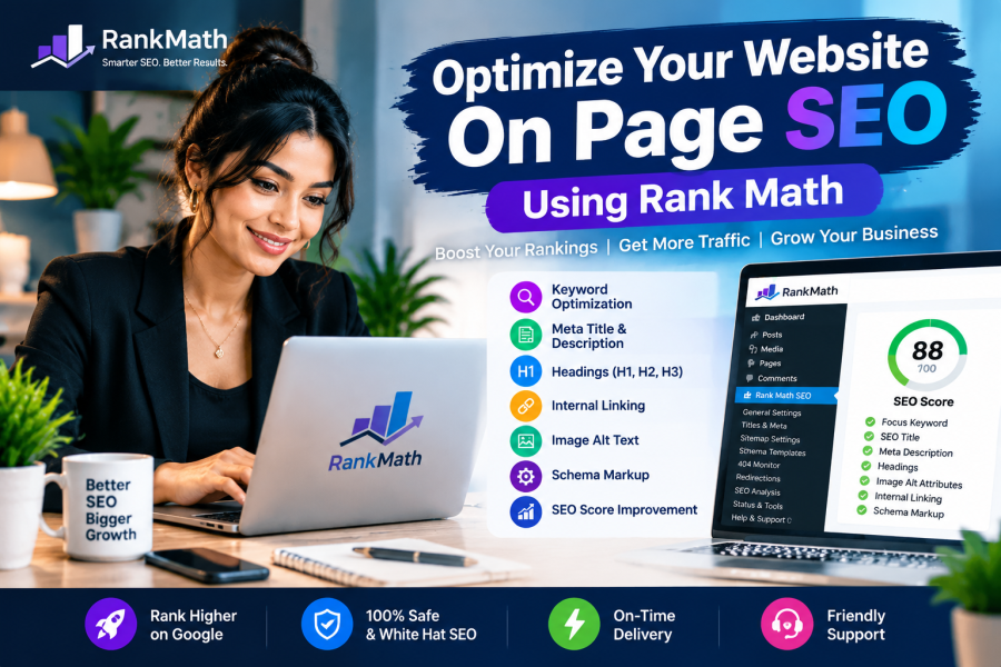 I Will Optimize Your Website On Page SEO Using Rank Math