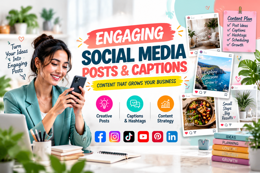 I Will Create SEO Optimized Social Media Posts, Captions and Content for Your Business
