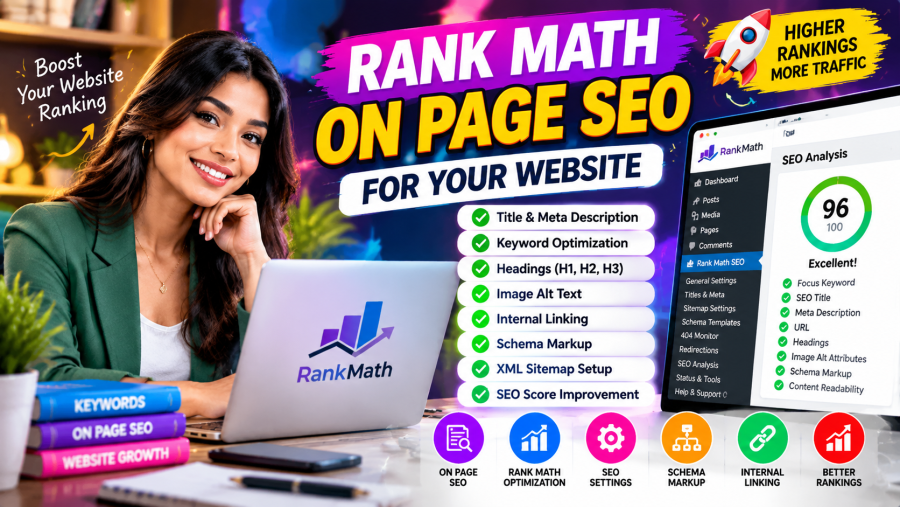 I Will Optimize Your Website On Page SEO Using Rank Math