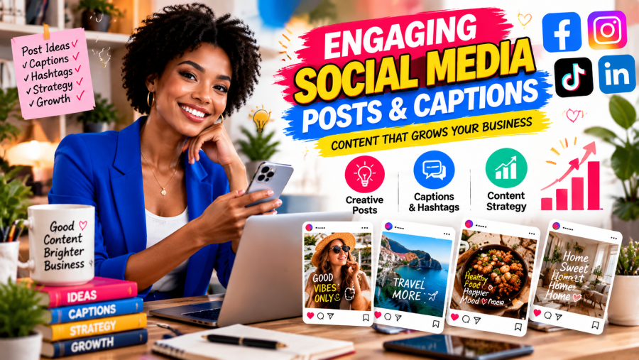 I Will Create SEO Optimized Social Media Posts, Captions and Content for Your Business