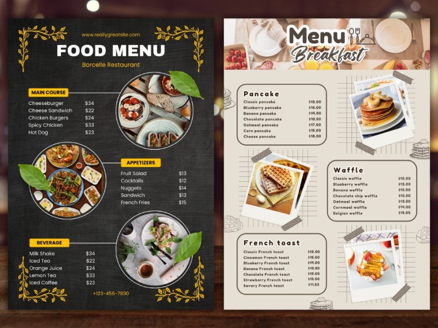Get restaurant food menu, restaurant menu, food menu, Menu Flyer Design