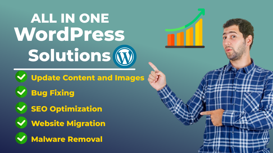 I will fix all the WordPress website bugs, update website content and more. 