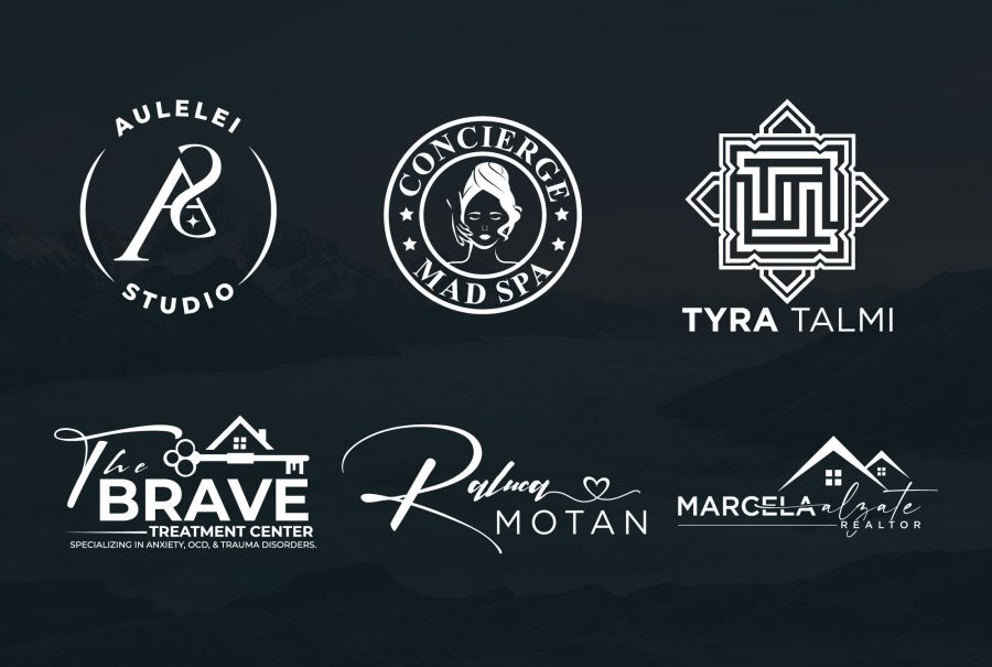 I will create modern line art text or badge logo design