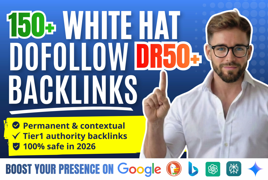 I will build 150 DR50+ SEO backlinks from authoritative sites