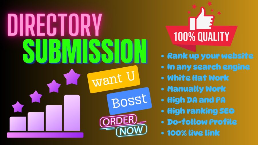 100 Directory Submission Backlink I will create High DA manually 