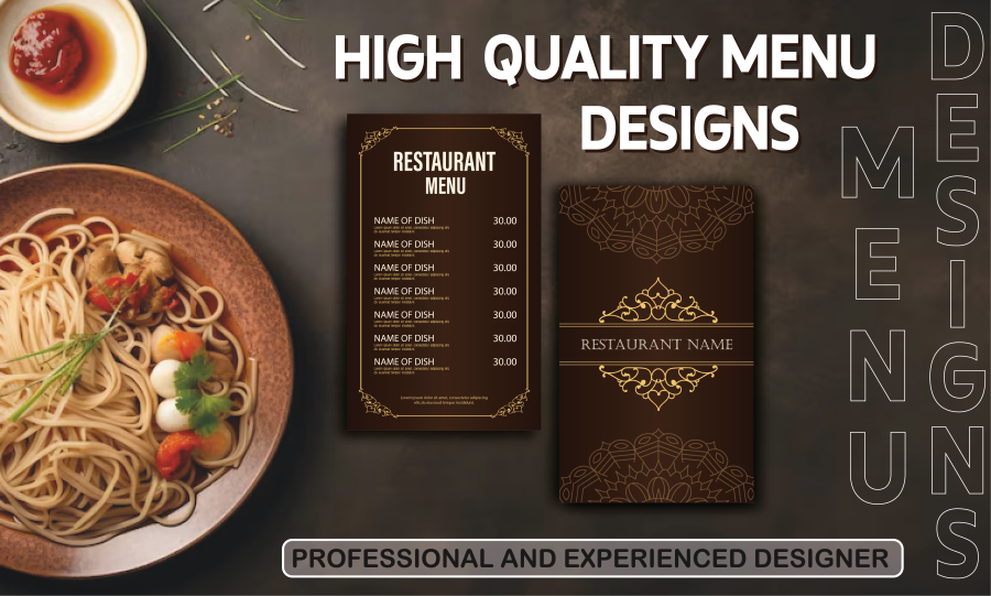 Professional minimal Menu Card Design Services for Your Restaurant and Cafe Card Design