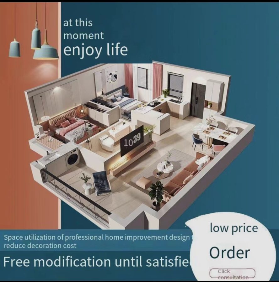 I will 3d 360 degree effect design diagram panoramic home decoration
