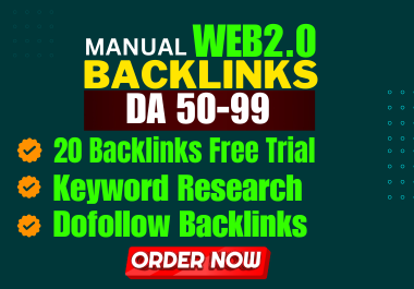 I will build dofollow manually 300 web 2.0 Backlinks, link building and Off Page Seo 