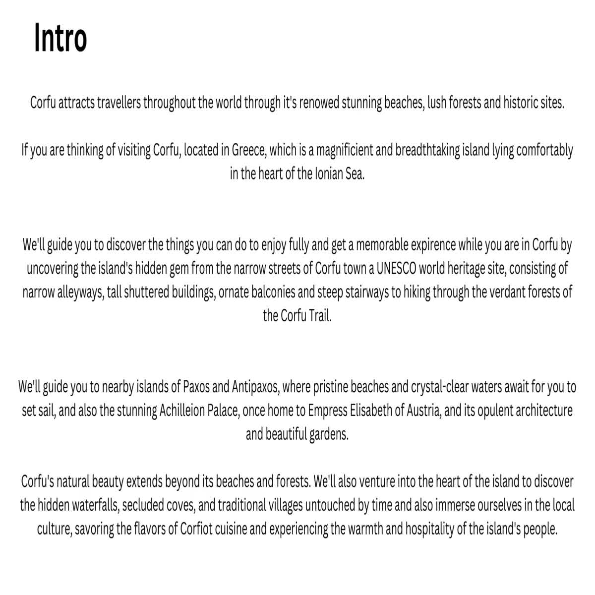 Craft an excellent video script for travelling guide