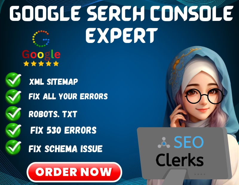 I will setup google search console google fix indexing issue, search console errors, and XML sitemap