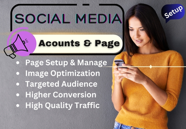 I will do Social business page creation, business page setup, cover design