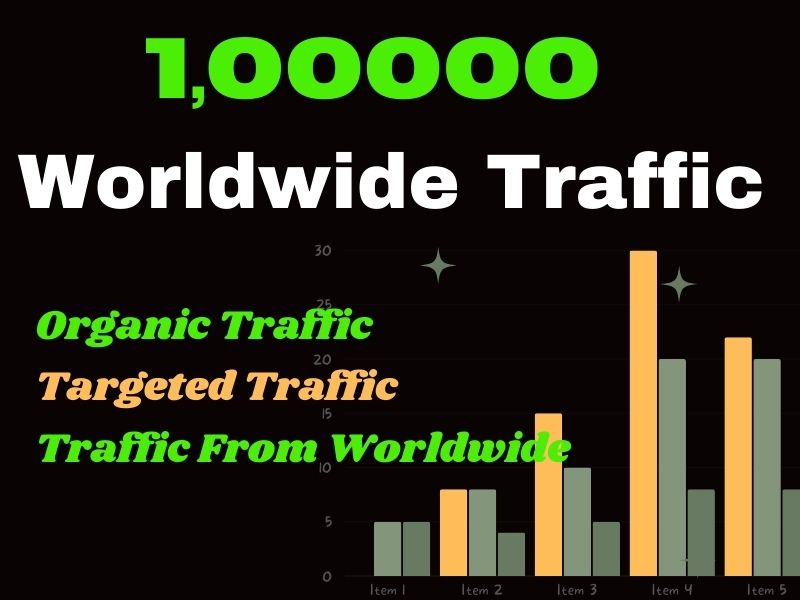 you will get 10,0000 worldwide organic website traffic 