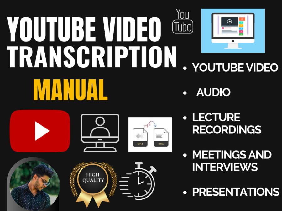 I will transcribe audio video files in 2 days