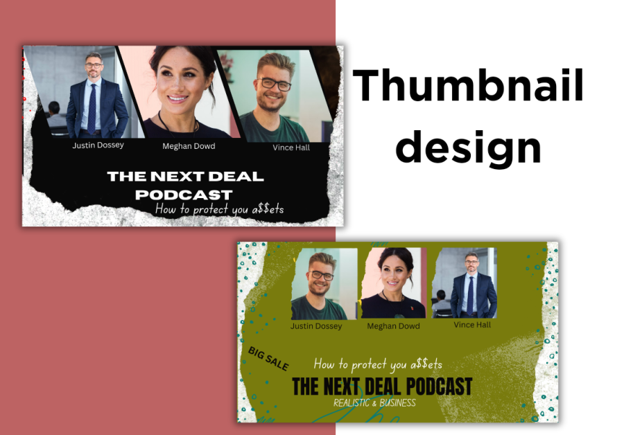 I will create thumbnail design by using Canva Pro 
