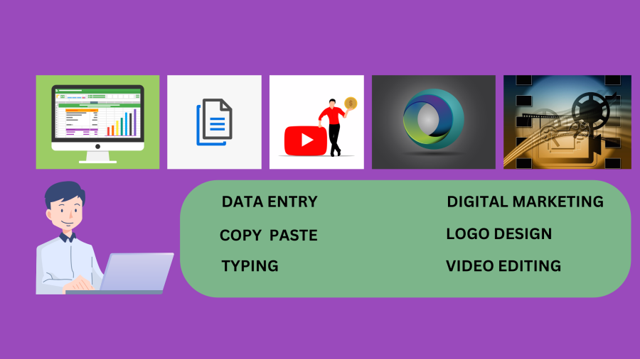 Versatile Freelancer: Data Entry, Copy Paste, Typing, Digital Marketing, Logo & Video Editing
